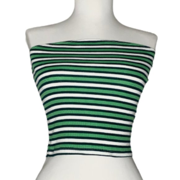 Striped Ribbed Tube/Crop Tops (3pk) - Picture 5 of 9